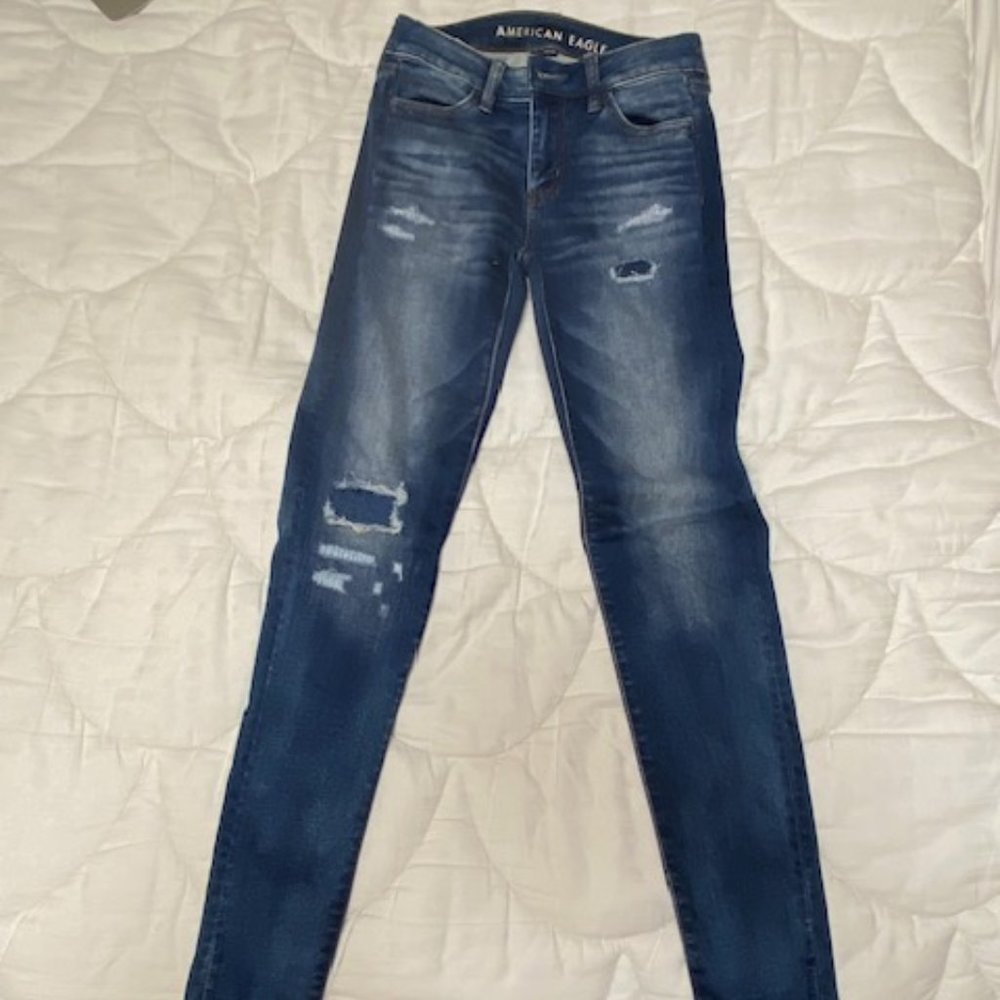 American Eagle SUPER SOFT JEGGING, Blue - Size 0